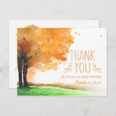 Herfstbomen Herfst Dank u bijpassend Briefkaart (Voorkant / Achterkant)