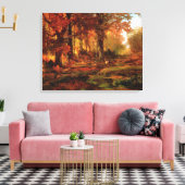 Herfstbomen in Cresheim Glen (Philadelphia) Canvas Afdruk (Insitu (Woonkamer))