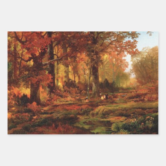 Herfstbomen in Cresheim Glen (Philadelphia) Inpakpapier Vel (Voorkant)