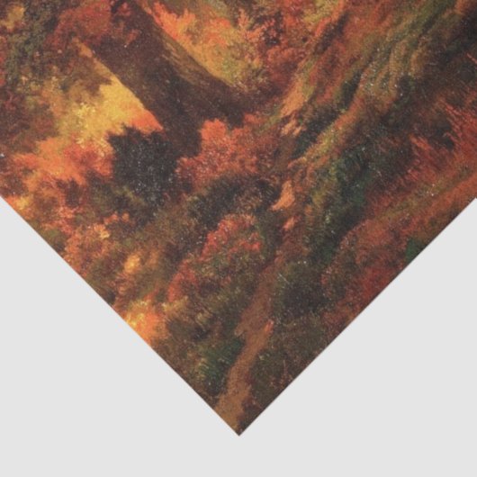 Herfstbomen in Cresheim Glen (Philadelphia) Tissuepapier (Detail)