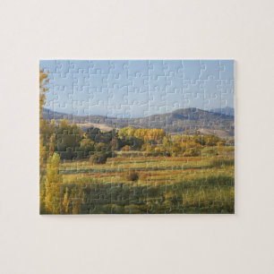 Herfstbomen, Khancoban, Sneeuwgebergte, Nieuw Legpuzzel