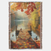 Herfstbomen & meer met eenden deken (Voorkant Verticaal)