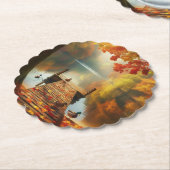 Herfstbomen & meer met eenden kartonnen onderzetters (Gekanteld)