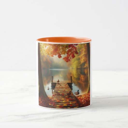 Herfstbomen & meer met eenden mok (Midden)