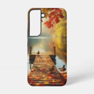 Herfstbomen & meer met eenden samsung galaxy hoesje
