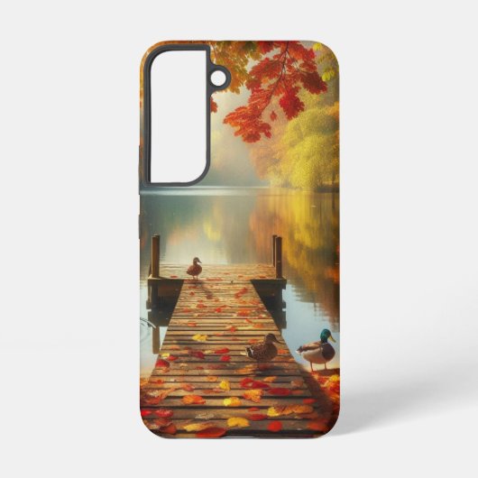 Herfstbomen & meer met eenden samsung galaxy hoesje (Achterkant)
