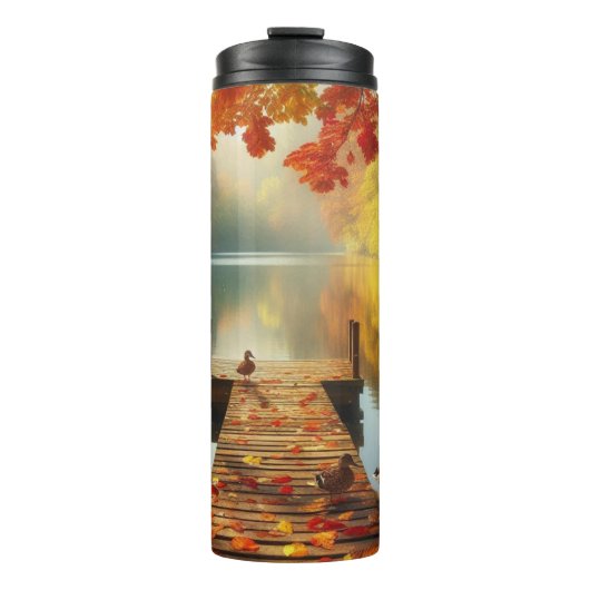 Herfstbomen & meer met eenden thermosbeker (Voorkant)