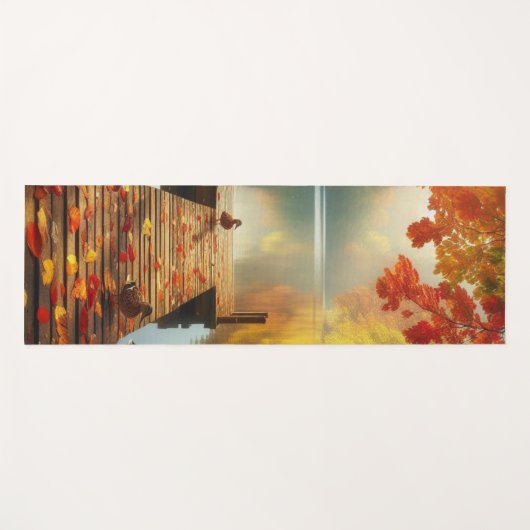 Herfstbomen & meer met eenden yogamat (Voorkant (horizontaal))