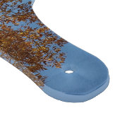 Herfstbomen met gouden bladeren en blauwe lucht snijplank (Hoek)