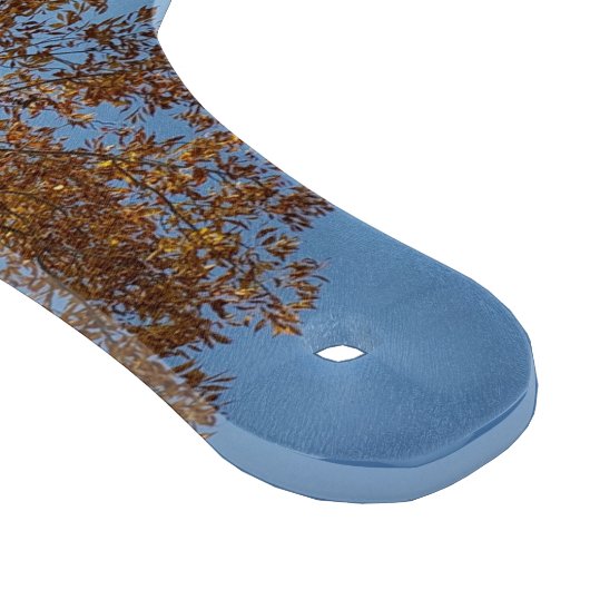 Herfstbomen met gouden bladeren en blauwe lucht snijplank (Hoek)