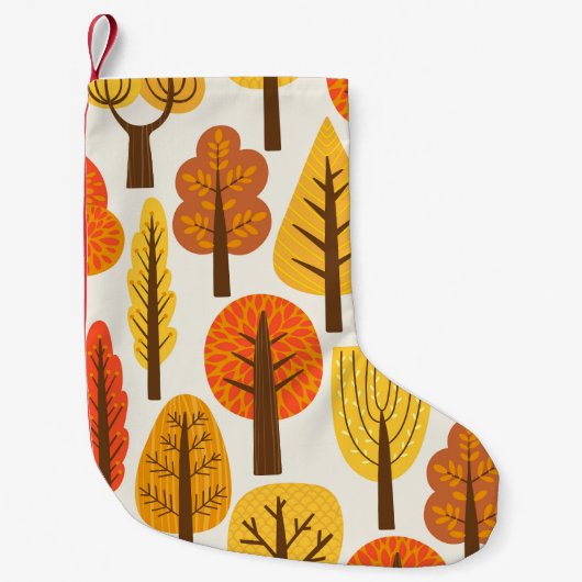 Herfstbomen, naadloos patroon. kleine kerstsok (Voorkant)