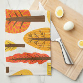 Herfstbomen, naadloos patroon. theedoek (Quarter Fold)