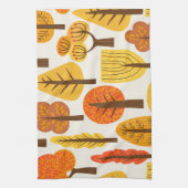 Herfstbomen, naadloos patroon. theedoek (Verticaal)
