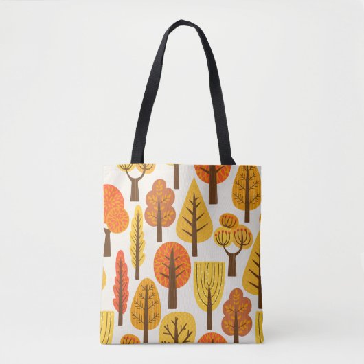 Herfstbomen, naadloos patroon. tote bag (Voorkant)