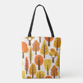 Herfstbomen, naadloos patroon. tote bag (Achterkant)