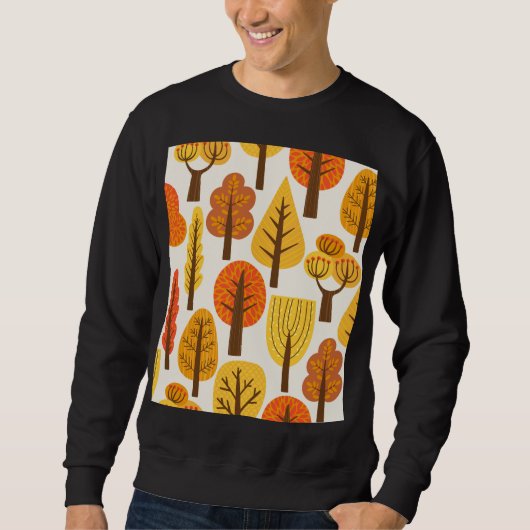 Herfstbomen, naadloos patroon. trui (Voorkant)