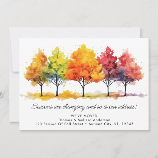 Herfstbomen Nieuw Adres We Zijn Verhuisd Herfst Ve Aankondiging (Voorkant)