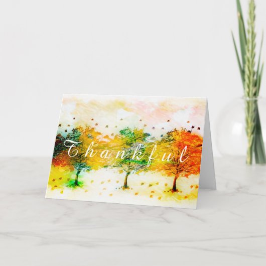 Herfstbomen op maat kaart (Voorkant)