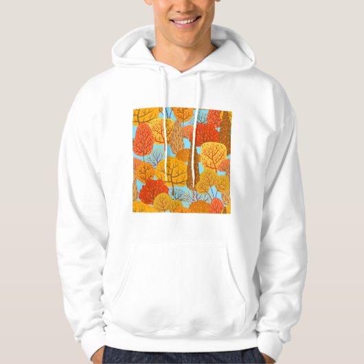 Herfstbomen Patroon Herfst gebladerte Hoodie (Voorkant)