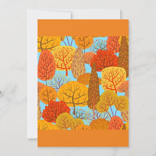 Herfstbomen Patroon Herfst gebladerte Kaart (Voorkant)