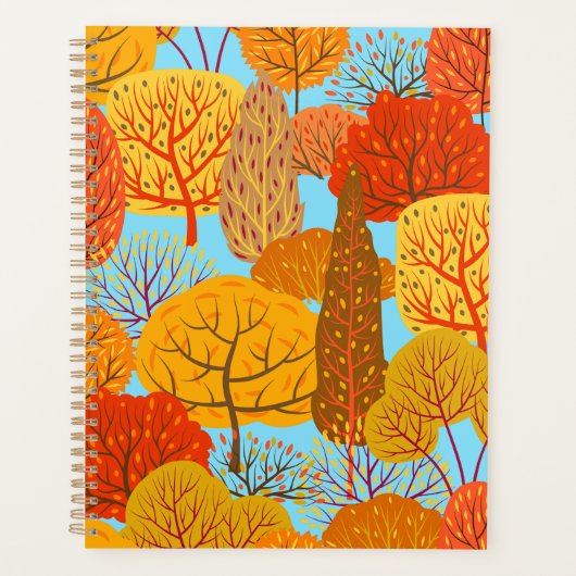Herfstbomen Patroon Herfst gebladerte Planner (Voorkant)
