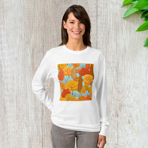 Herfstbomen Patroon Herfst gebladerte T-shirt