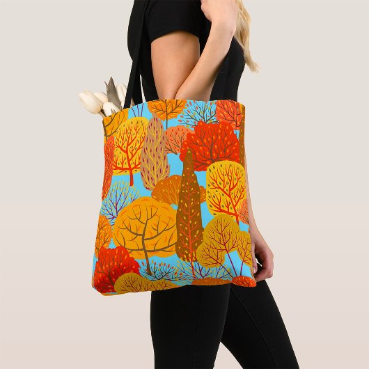 Herfstbomen Patroon Herfst gebladerte Tote Bag