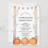 Herfstbomen Pompoenen Kalkoen Thanksgivingfeest Kaart (Achterkant)