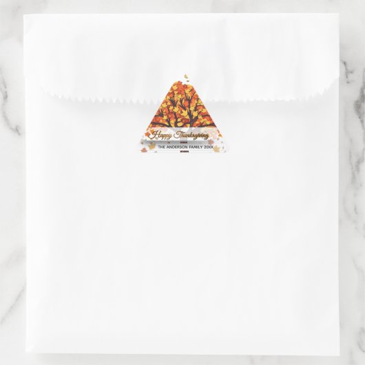 herfstbomen prettig thanksgivingdag sticker (Tas)