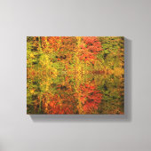 Herfstbomen reflecteren canvas afdruk (Voorkant)