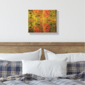 Herfstbomen reflecteren canvas afdruk (Insitu (Slaapkamer))