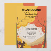 Herfstbomen Thanksgiving Uitnodiging (Voorkant / Achterkant)