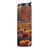 Herfstbomen/veld met mama's thermosbeker (Gedraaid links)