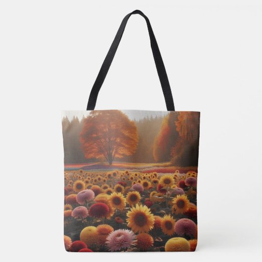 Herfstbomen/veld met mama's tote bag (Voorkant)