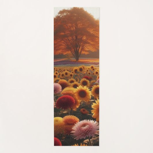 Herfstbomen/veld met mama's yogamat (Voorkant)