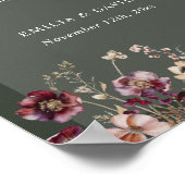 Herfstboog Donkergroene kalligrafie Huwelijk Welko Poster (Hoek)