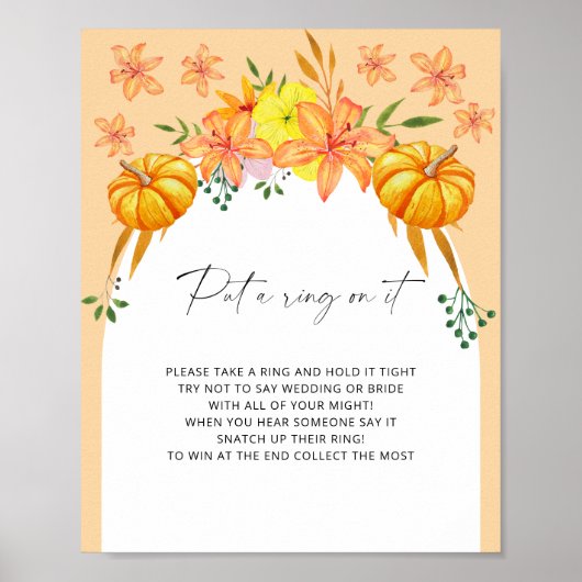 Herfstboog - zet een ring om het spel poster (Voorkant)