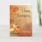 Herfstboom 1 Kronieken 16:34 Happy Thanksgiving Bedankkaart (Voorkant)