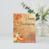 Herfstboom 1 Kronieken 16:34 Happy Thanksgiving Feestdagenkaart (Staand voorkant)