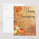 Herfstboom 1 Kronieken 16:34 Happy Thanksgiving Feestdagenkaart (Voorkant / Achterkant)