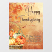 Herfstboom 1 Kronieken 16:34 Happy Thanksgiving Raamsticker (Vel)