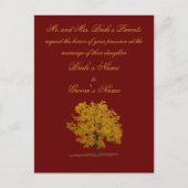 Herfstboom bruiloft uitnodigingskaart. uitnodiging briefkaart (Voorkant)
