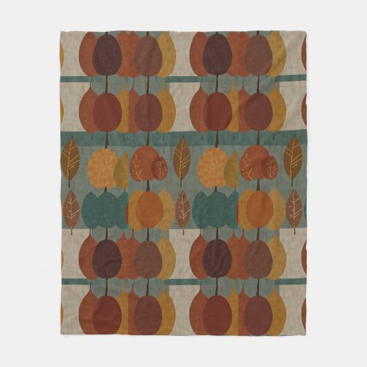 Herfstboom en Blad Fleece Deken (Voorkant)