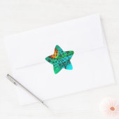 Herfstboom en oogstmaan ster sticker (Envelop)