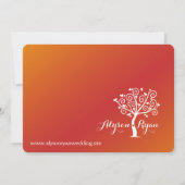 Herfstboom en Verloving paar silhouet Kaart (Achterkant)