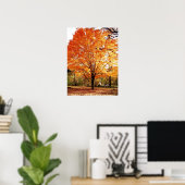 Herfstboom, Esdoorn in de herfst poster (Thuiskantoor)