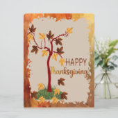 Herfstboom Feestdagenkaart (Staand voorkant)