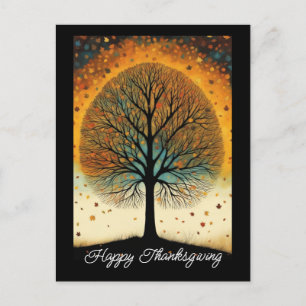 Herfstboom Fijne Kunst Vakantie Thanksgiving Feestdagenkaart