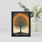 Herfstboom Fijne Kunst Vakantie Thanksgiving Feestdagenkaart (Staand voorkant)