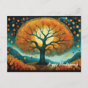 Herfstboom Fine Art Vakantie Herfst Thanksgiving Feestdagenkaart